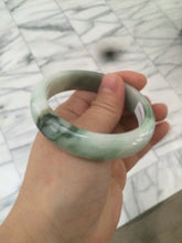 Load image into Gallery viewer, 54mm certified 100% natural Type A green/dark green/white/brown jungle camouflage color jadeite jade bangle BG22-1726