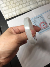 Load image into Gallery viewer, 47.6mm certified 100% natural type A light green red white thin square style jadeite bangle PH226-1007