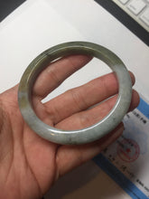 Load image into Gallery viewer, 57.5mm certified Type A 100% Natural dark green/brown/yellow/purple slim Jadeite Jade bangle D133-4071