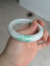 Load image into Gallery viewer, 53.5mm Certified Type A 100% Natural sunny green Jadeite Jade bangle AZ130-4125