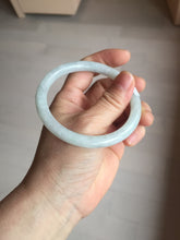 Load image into Gallery viewer, 58mm certified 100% natural Type A light green round cut jadeite jade bangle BP163-2778
