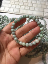 Load image into Gallery viewer, 7mm size 50-58mm 100% natural type A green/white/yellow/purple jadeite jade beads bracelet group PF78