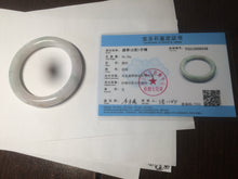 Load image into Gallery viewer, 55mm Certified type A 100% Natural light green/purple/yellow round cut Jadeite bangle AE62-6546