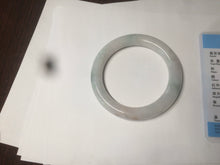Load image into Gallery viewer, 55mm Certified type A 100% Natural light green/purple/yellow round cut Jadeite bangle AE62-6546
