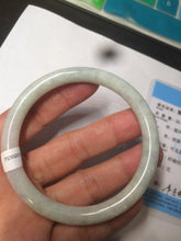 Load image into Gallery viewer, 55.9mm Certified Type A 100% Natural white/green/yellow/purple round cut Jadeite Jade bangle R110-1731