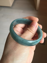 Load image into Gallery viewer, 52.8mm Certified Type A 100% Natural deep sea green/blue/gray/black Guatemala Jadeite bangle PJ32-6395