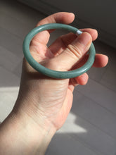 Load image into Gallery viewer, 59mm Certified Type A 100% Natural light green/blue/brown slim round cut Guatemala Jadeite bangle AA56-5836