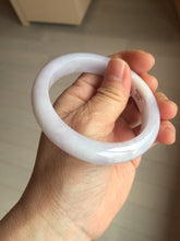 Load image into Gallery viewer, 56mm certified 100% Natural type A light purple white Jadeite Jade bangle PH192-8254