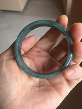 Load image into Gallery viewer, 52.8mm Certified Type A 100% Natural deep sea green/blue/gray/black Guatemala Jadeite bangle PJ32-6395