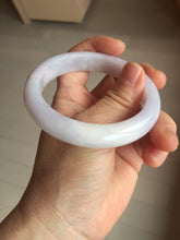 Load image into Gallery viewer, 56mm certified 100% Natural type A light purple white Jadeite Jade bangle PH192-8254