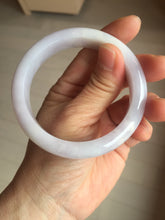 Load image into Gallery viewer, 56mm certified 100% Natural type A light purple white Jadeite Jade bangle PH192-8254