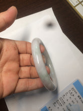 Load image into Gallery viewer, 55mm Certified type A 100% Natural light green/purple/yellow round cut Jadeite bangle AE62-6546