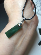 Load image into Gallery viewer, 100% Natural type A Shadow Leaf dark green Jadeite Jade safe and sound pendant group BL57