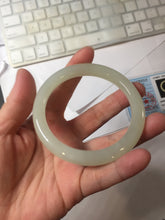 Load image into Gallery viewer, 57.6mm Certified 100% Natural light green yellow white Nephrite Bangle HT136-3368