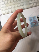 Load image into Gallery viewer, 57.6mm Certified 100% Natural light green yellow white Nephrite Bangle HT136-3368