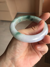Load image into Gallery viewer, 53.7mm Certified 100% natural Type A Green & Light Purple jadeite jade bangle PH243-0178