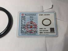 Load image into Gallery viewer, 62.5mm 100% Natural Dark Green/Black Meteorite Starry Night Sky Galaxy Nephrite Bangle HK2-0564