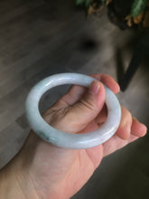 Load image into Gallery viewer, 55mm Certified type A 100% Natural light green/purple/yellow round cut Jadeite bangle AE62-6546