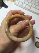 Load image into Gallery viewer, 56.8mm 100% natural beige yellow orange round cut Coral Jade (珊瑚玉) bangle XY109