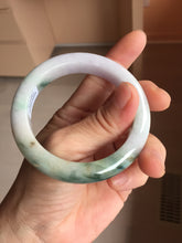 Load image into Gallery viewer, 53.7mm Certified 100% natural Type A Green & Light Purple jadeite jade bangle PH243-0178