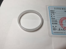 Load image into Gallery viewer, 48.7mm certified 100% natural type A light green purple white thin square style jadeite bangle PH228-0965