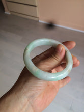 Load image into Gallery viewer, 55.8mm certified 100% natural Type A sunny green/white/brown jadeite jade bangle Y137-3334