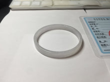 Load image into Gallery viewer, 48.7mm certified 100% natural type A light green purple white thin square style jadeite bangle PH228-0965