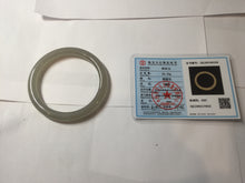 Load image into Gallery viewer, 卖了 54mm Certified 100% Natural icy gray black (灰冰) nephrite jade bangle HT137-3358