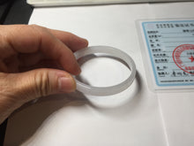 Load image into Gallery viewer, 48.7mm certified 100% natural type A light green purple white thin square style jadeite bangle PH228-0965