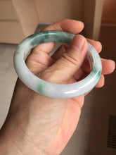 Load image into Gallery viewer, 54.5mm Certified 100% natural Type A Watermelon Rind Green & Light Purple jadeite jade bangle PH242-0177