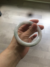 Load image into Gallery viewer, 55mm Certified type A 100% Natural light green/purple/yellow round cut Jadeite bangle AE62-6546