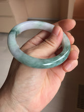 Load image into Gallery viewer, 54.5mm Certified 100% natural Type A Watermelon Rind Green & Light Purple jadeite jade bangle PH242-0177
