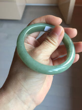 Load image into Gallery viewer, 57.1mm Certified Type A 100% Natural Oily Dark Green Gray Black(油青) Jadeite Jade Bangle PH262-7158