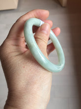Load image into Gallery viewer, 53.5mm certified 100% natural Type A light green round cut jadeite jade bangle BP161-2771