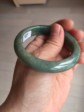 Load image into Gallery viewer, 52.2mm Certified 100% natural Type A oily dark green/black/brown/gray (老油青) jadeite jade bangle PH190-6940