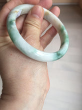Load image into Gallery viewer, 57mm Certificated sunny green/yellow/white jadeite jade bangle S83-7073
