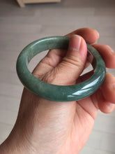 Load image into Gallery viewer, 52.2mm Certified 100% natural Type A oily dark green/black/brown/gray (老油青) jadeite jade bangle PH190-6940