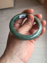 Load image into Gallery viewer, 52.2mm Certified 100% natural Type A oily dark green/black/brown/gray (老油青) jadeite jade bangle PH190-6940