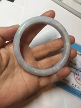 Load image into Gallery viewer, 62mm Certified Type A 100% Natura light green white purple slim Jadeite bangle X151-3831