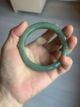 Load image into Gallery viewer, 57.1mm Certified Type A 100% Natural Oily Dark Green Gray Black(油青) Jadeite Jade Bangle PH262-7158