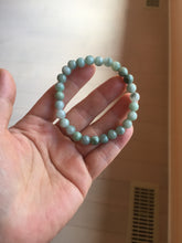 Load image into Gallery viewer, 7mm size 50-58mm 100% natural type A green/white/yellow/purple jadeite jade beads bracelet group PF78