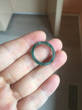 Load image into Gallery viewer, 17.5mm 7 1/4 100% natural type A icy watery green/blue icy watery Guatemala jadeite jade band ring group PJ33