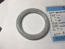 Load image into Gallery viewer, 54.5mm Certified Type A 100% Natural light green/purple round cut Jadeite Jade bangle AM98-2799