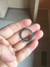 Load image into Gallery viewer, 17.5mm 7 1/4 100% natural type A icy watery green/blue icy watery Guatemala jadeite jade band ring group PJ33