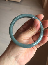 Load image into Gallery viewer, 57.5mm Certified Type A 100% Natural deep sea dark green/purple/blue/gray/black Guatemala Jadeite bangle PB114-6421