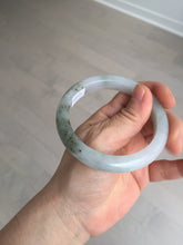 Load image into Gallery viewer, 57.5mm Certified Type A 100% Natural icy watery white purple black brown Jadeite Jade bangle BL58-7034