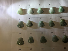 Load image into Gallery viewer, 100% Natural type A icy watery oily dark green(油青) happy Buddha jadeite pendant BS126