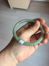 Load image into Gallery viewer, 59mm Certified Type A 100% Natural green gray (油青) round cut jadeite Jade bangle PH261-7140