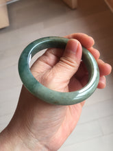 Load image into Gallery viewer, 54.3mm Certified 100% natural Type A oily dark green/blue/brown/gray (老油青) jadeite jade bangle PH189-6938