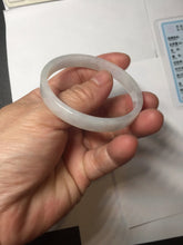 Load image into Gallery viewer, 48.6mm certified 100% natural type A light green purple white thin square style jadeite bangle PH229-0992